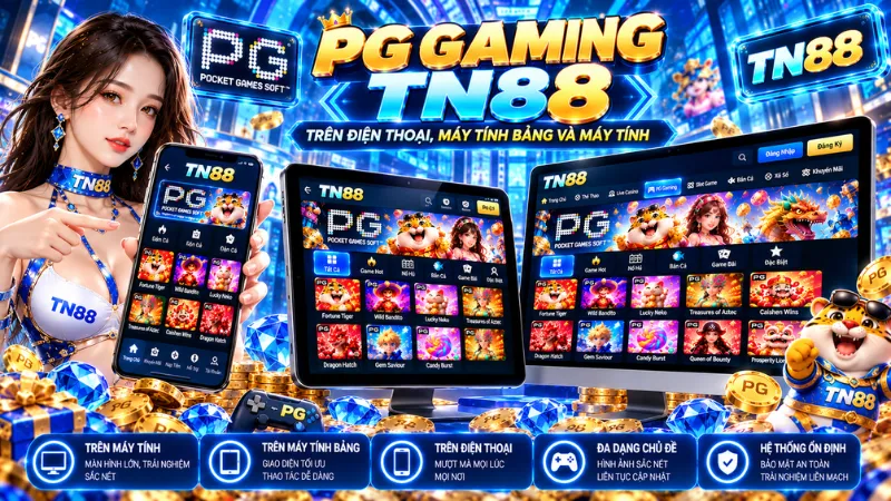 PG Gaming TN88 – Kho Slot Đa Dạng Với Giao Diện Trực Quan 3 PG Gaming TN88 với hệ thống biểu tượng và tính năng được trình bày trực quan