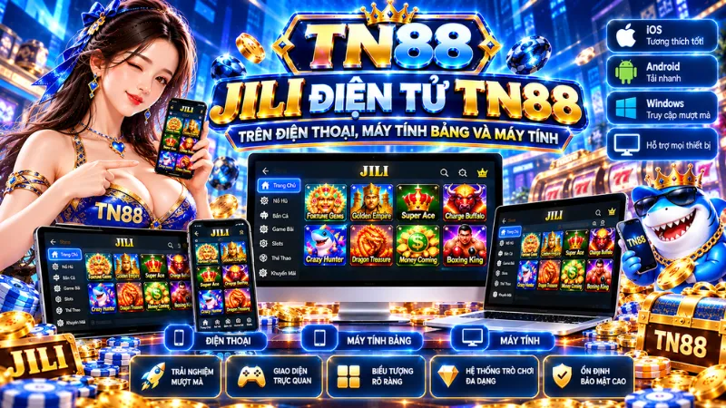 JILI Điện Tử TN88 – Trải Nghiệm Đa Dạng 2026 4 JILI Điện Tử TN88 Trên Điện Thoại, Máy Tính Bảng Và Máy Tính